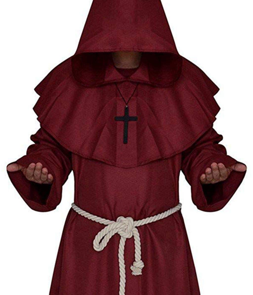 LHJ Costume for The Medieval Monks Priest Robe Hooded Cosplay Various Styles