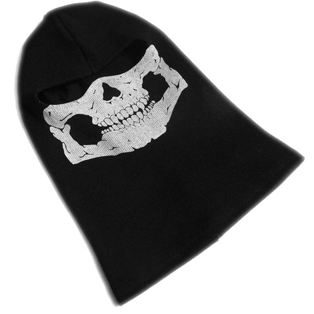 Nuoxinus Black Balaclava Ghosts Skull Full Face Mask for Cosplay Party Halloween Outdoor Motorcycle Bike Cycling Skateboard Hiking Skiing Snowmobile Snowboard