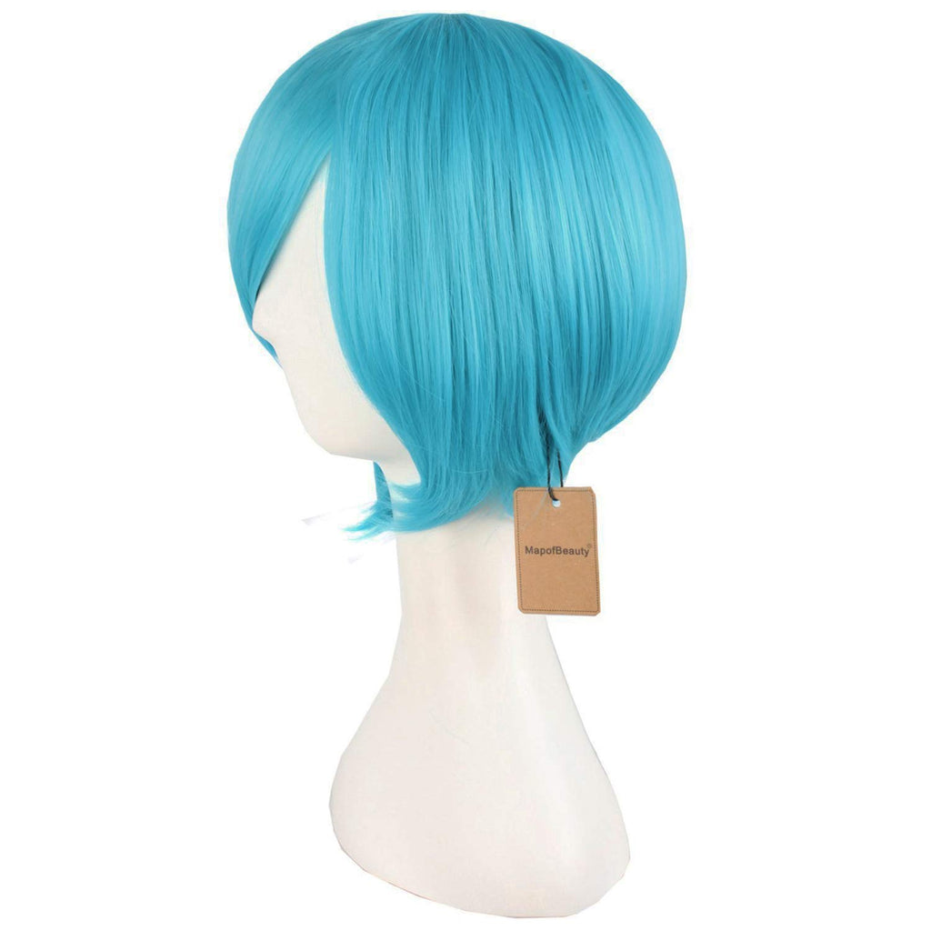 MapofBeauty 47"/120cm Fashion Long Straight wig Cosplay wig (Cyan Blue)