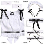 CarolynDesign Japanese Girl Anime Cosplay Costume Maid Ladies French Apron Apparel Set Sailor School JK Clothing