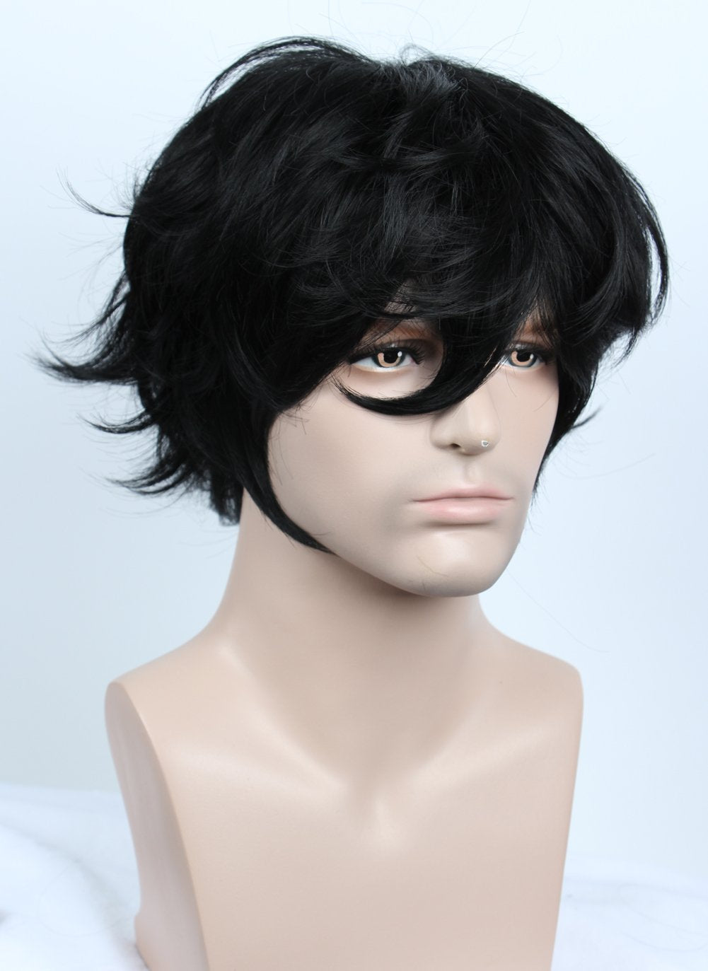 Linfairy Halloween Costume Cosplay Wig for P5 (short black)