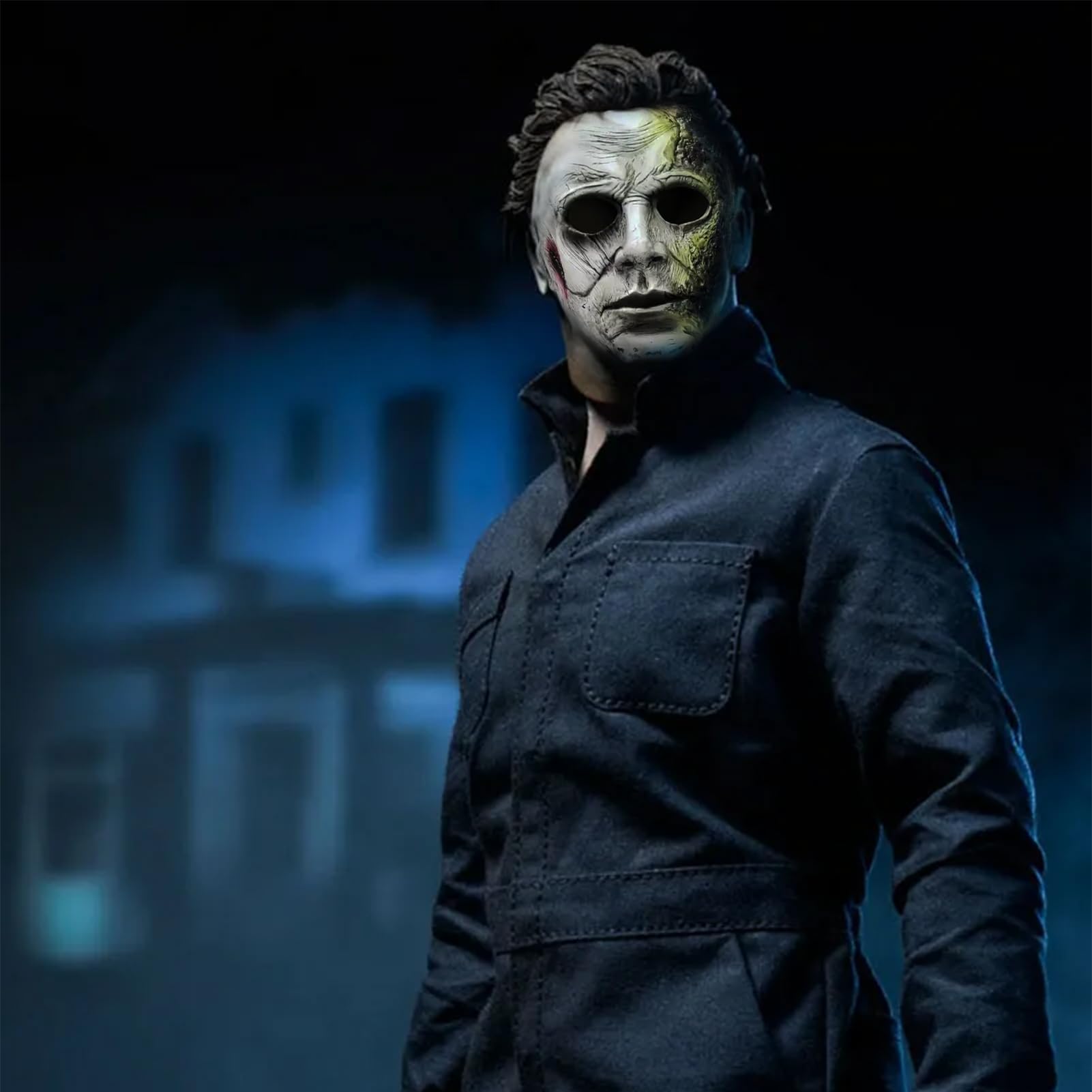 Halloween Horror Movie Cosplay Mask, For Michael Myers Cosplay Mask, High-Detail Design Latex Full Head Masks for Masquerade, Party & Horror Themed Events, Scary Slasher Costume Prop for Adults