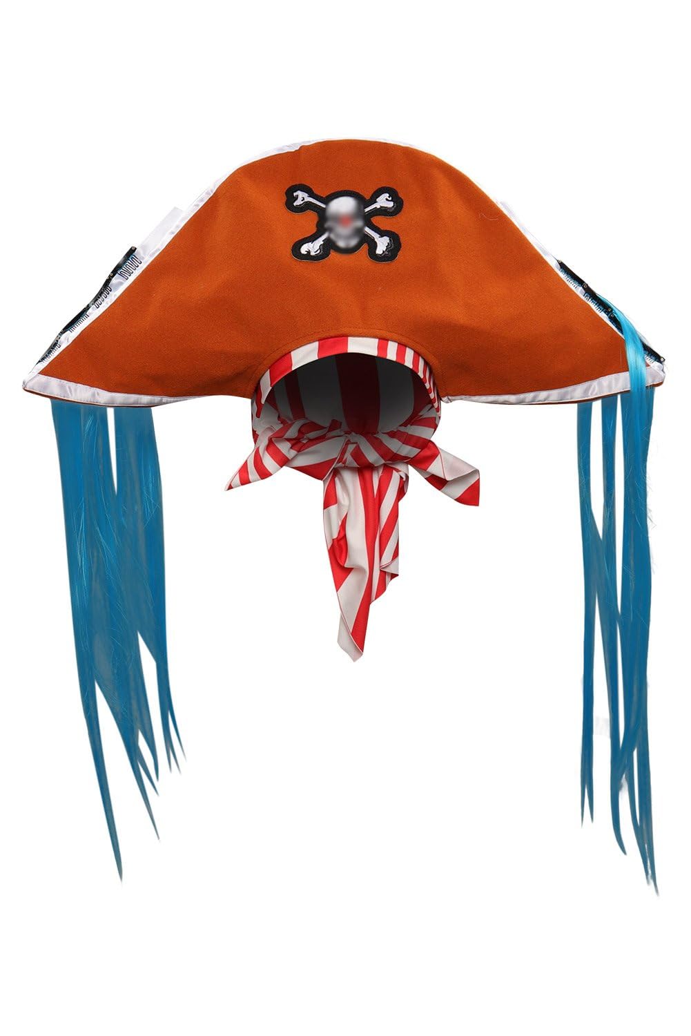 Taiture Adult Buggy Hat Cosplay Costume Men Buggy Captain Skull Pirate Hat Cap Kerchief Headwear Halloween Masquerade Props (Buggy Hat, One size)