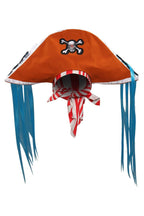 Taiture Adult Buggy Hat Cosplay Costume Men Buggy Captain Skull Pirate Hat Cap Kerchief Headwear Halloween Masquerade Props (Buggy Hat, One size)