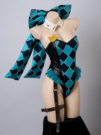 Cosfun Women Genshin Swimsuit One Piece Bunny Bodysuit Bunny Costume Genshin Lynette Cosplay Swimsuit Jumpsuit Suit FY0019 XS