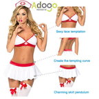 ADOGO Sexy Costume Women Schoolgirl Lingerie Roleplay Lingerie Set Sexy Student Costumes for Valentine's Day(Nurse Costume)