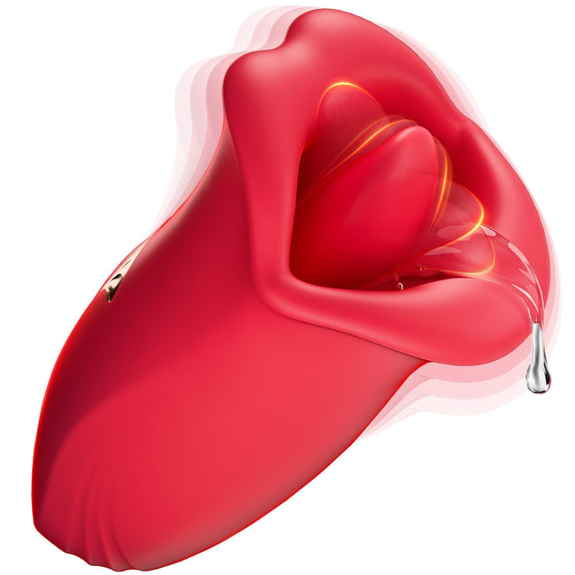 Adult Sex Toys Vibrator, Rose Toy, Rose Sex Stimulator for Women with 10 Vibration Modes and 10 French Kissing Modes, Tongue Sex Toy Vibrator, Clitoral Vibrator for Women, Adult Sex Toys Hover Image