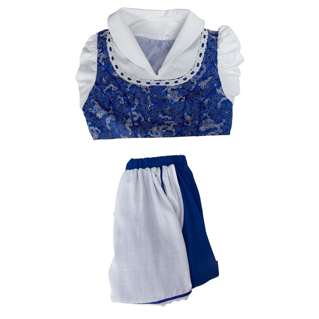 VEECOOCOS Princess Belle Cosplay Costume Belle Village Dress Women's Blue Maid Dress-XXL Main Image