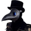 Raxwalker Halloween Plague Doctor Mask Steampunk Cosplay Costume Bird Beak Mask Long Beak Raven Masks Prop for Men and Boys(1 Pc Black)