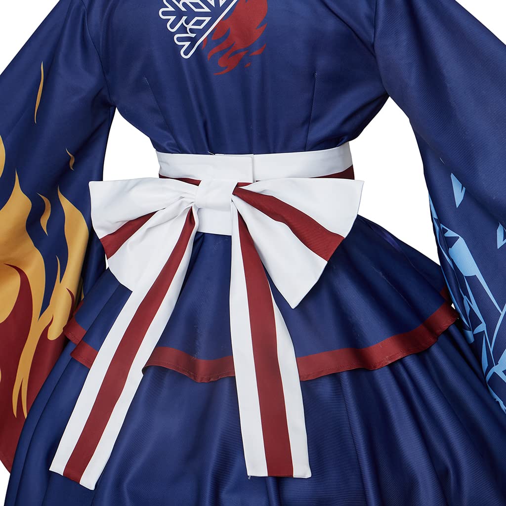 VintageCos Anime Hero Kimono Dress Outfit Midoriya Izuku Costume Katsuki Cosplay Froppy Costume for Women