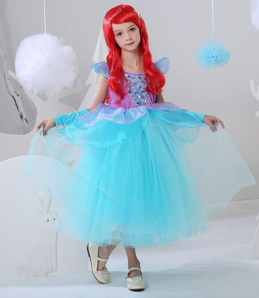 Girls Cinderella Costumes Halloween Princess Dress Up Fancy Birthday Party Ball Gown