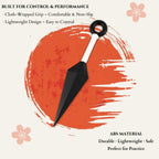 OOHGLITZ 11-Piece Anime Ninja Cosplay Kit, Ninja Kunai (10.2"+5.1"), Shuriken Ninja Stars (3.5") Set with Pouch for Anime Fans, Ninja& Martial Arts Props Black