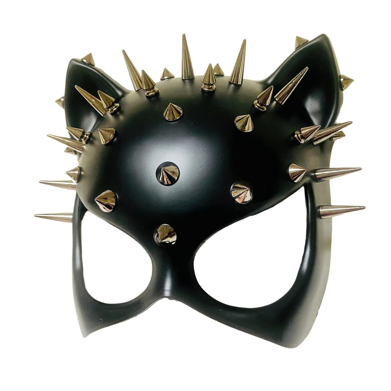 MasqStudio Red Black Cat Woman Dress up Cosplay Party Masquerade Mask Spiky Halloween (Black)