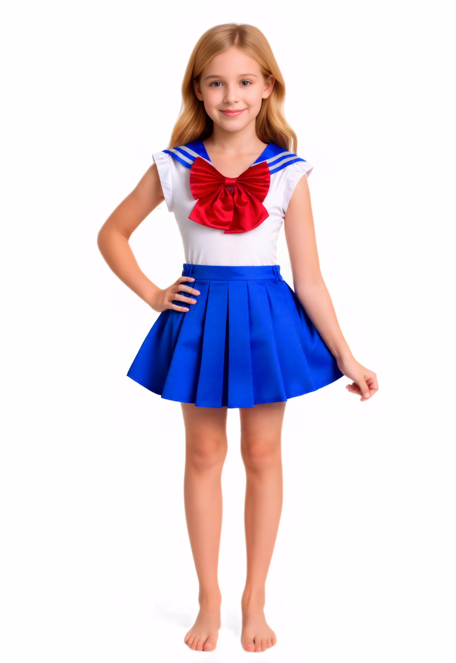 Sinkawa Jackets Sailor Anime Outfit School Uniform Onesie Romper With Pleated Skirt Cosplay Costume For Women Girls-XL