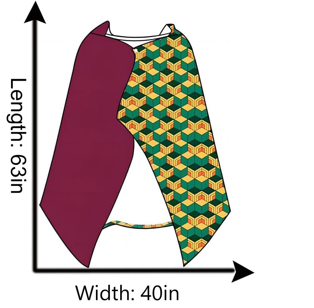 Hooded Wearable Blanket Hoodie Cosplay Cloak Shawl Wrap Nap Quilt 160x100 cm (63x40 in) (Red)