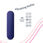 plusOne Bullet Vibrator for Women, Mini Vibrator Made of Body-Safe Silicone, Fully Waterproof, USB Rechargeable, Sex Toy Personal Massager with 10 Vibration Settings, Purple