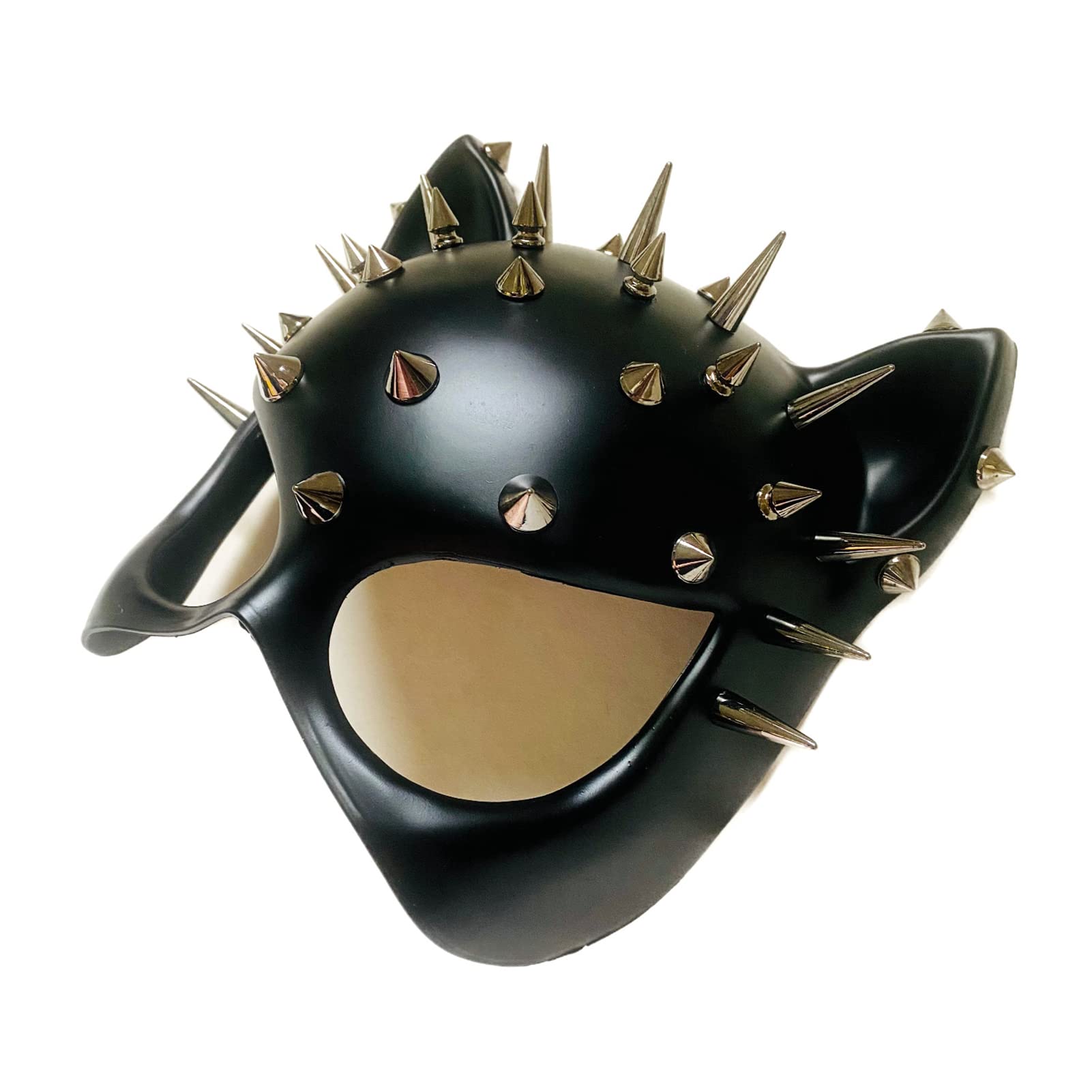 MasqStudio Red Black Cat Woman Dress up Cosplay Party Masquerade Mask Spiky Halloween (Black)