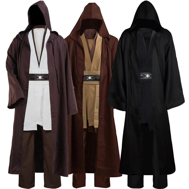 Laku Tunic Costume Men's Tunic Hooded Robe Full Set Halloween Cosplay Costume Cloak Set Hover Image