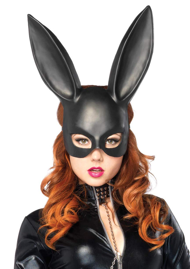 Leg Avenue womens Bunny Masquerade Mask Lingerie, Black, One Size US Hover Image