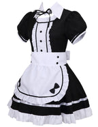 Colorful House Women's Cosplay French Apron Maid Fancy Dress Costume (X-Small, Black-5Pcs)