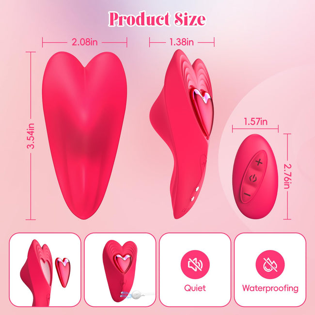 Remote Control Vibrator Couples Sex Toys, App Cellphone Wearable Couple Vibrator with Remote, Vibrating Panties with 10 Vibration Settings, Mini Bullet Vibrator for Women (Red) Main Image