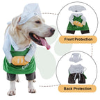 Dog Halloween Vampire Devil Cloak Cape, Red Black Classic Pet Costume for Small Medium Large Dogs, Holiday Cosplay Special Events (Chef-Green, B1)