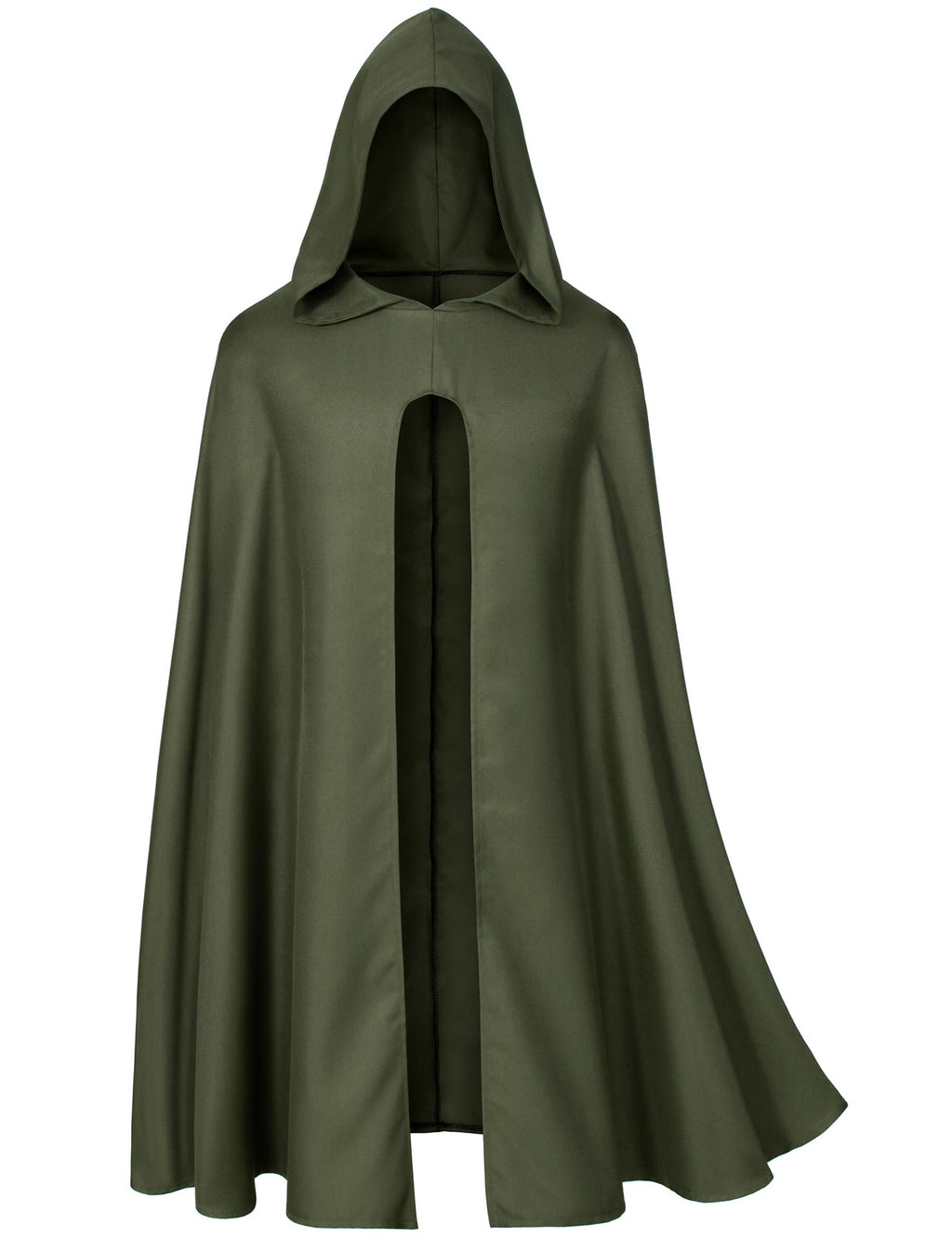 Yuriko Medieval Renaissance Cloak With Hood - Vintage Cape Cosplay Robe Halloween Costume (Green S)