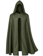 Yuriko Medieval Renaissance Cloak With Hood - Vintage Cape Cosplay Robe Halloween Costume (Green S)