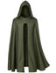 Yuriko Medieval Renaissance Cloak With Hood - Vintage Cape Cosplay Robe Halloween Costume (Green S)