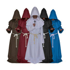 LHJ Costume for The Medieval Monks Priest Robe Hooded Cosplay Various Styles