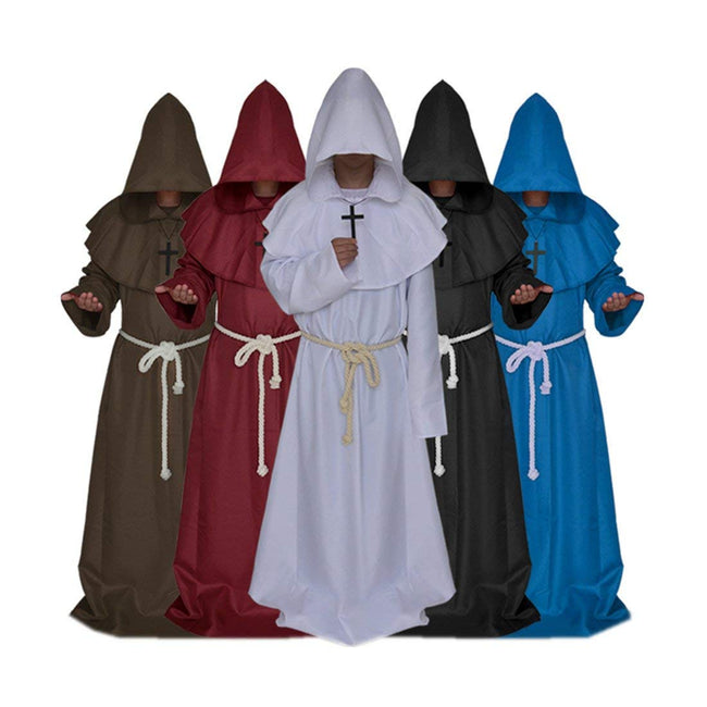 LHJ Costume for The Medieval Monks Priest Robe Hooded Cosplay Various Styles Main Image
