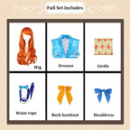 bbganlian Anime Character Wano Country Nami Cosplay Costume Outfit Role Play Uniform Wig Full Set Halloween Dress Up Suit (S)