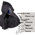 Raxwalker Halloween Plague Doctor Mask Steampunk Cosplay Costume Bird Beak Mask Long Beak Raven Masks Prop for Men and Boys(1 Pc Black)
