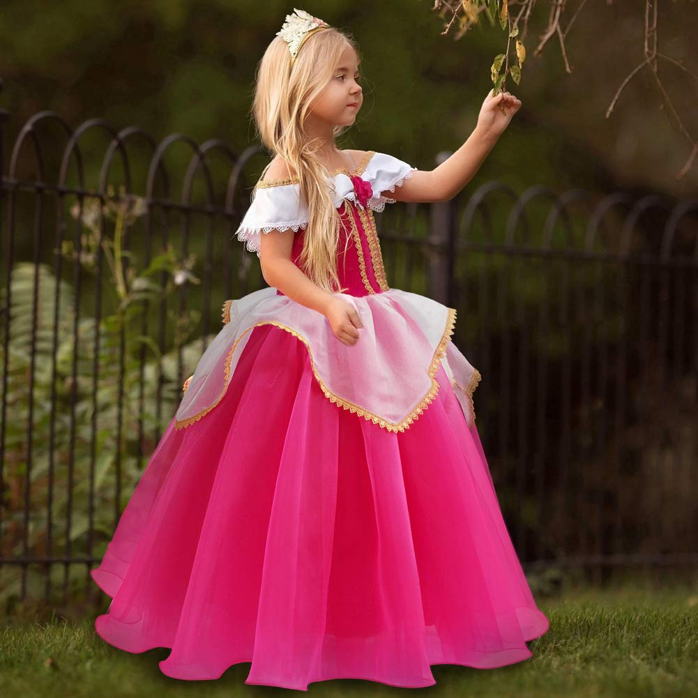 Girls Cinderella Costumes Halloween Princess Dress Up Fancy Birthday Party Ball Gown
