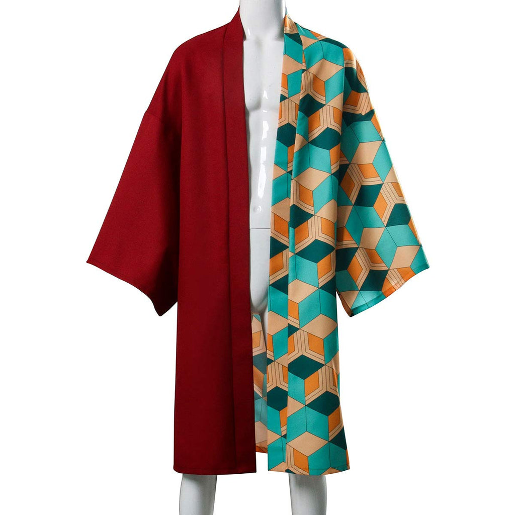 WeizhaonanCos Mens Cosplay Costume Robe Kimono Cape Anime Haori Halloween Role play Outfit(Medium)