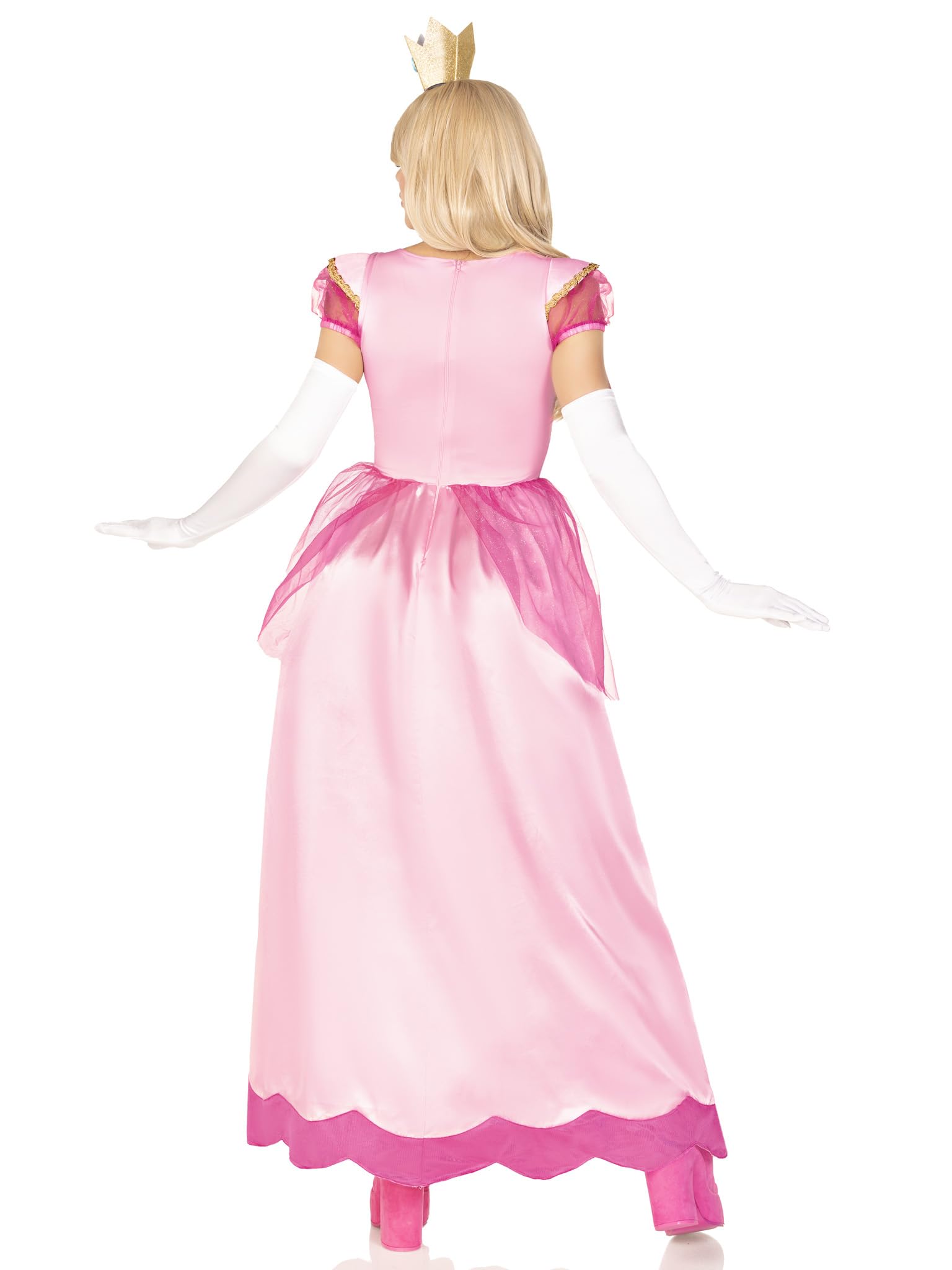 Leg Avenue Womens 2 Pc Classic Pink Princess Costume with Satin Gown, Crown Headband, MEDIUM, Pink