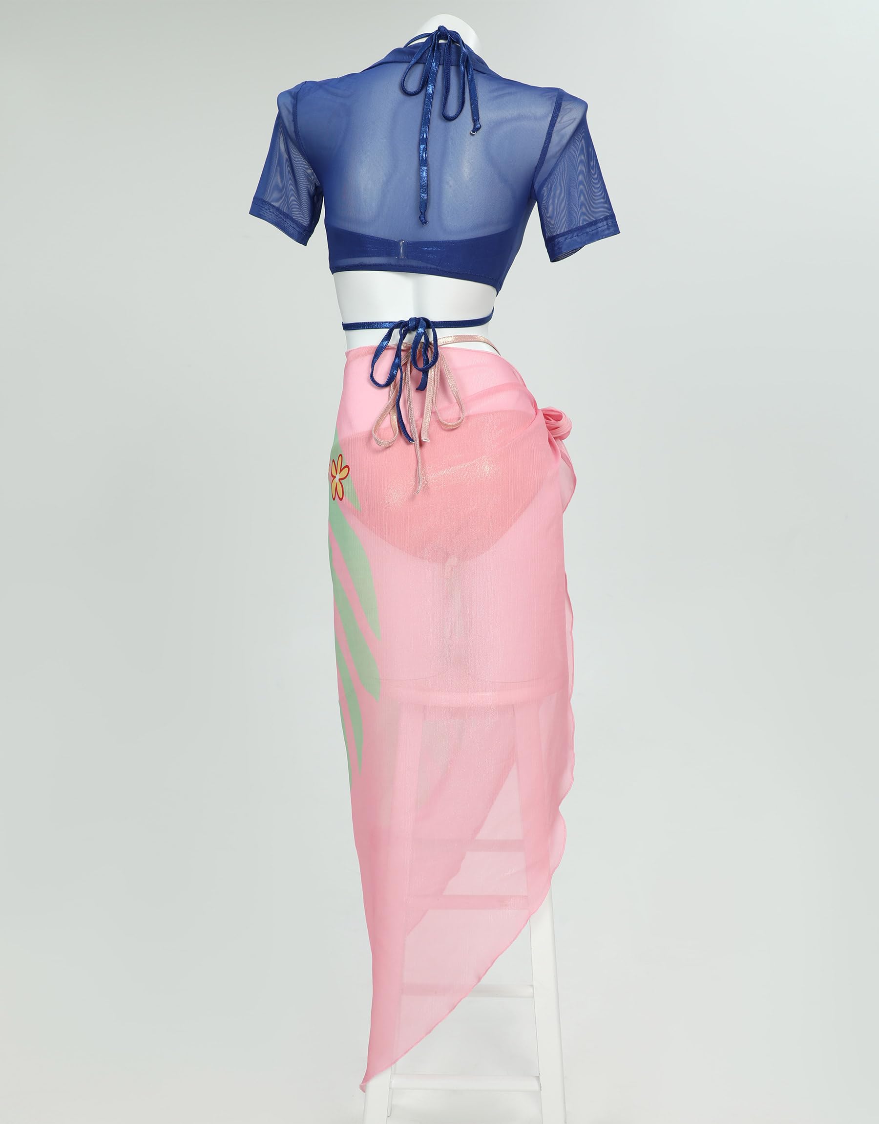 haikyuu Women Cosplay Swimsuit With Wrap Skirt Anime Two Piece Bathing Suit Halter Rave Swimwear