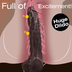 11 Inch Realistic Big Black Dildo Sex Toy, Skin-Like Huge Thick Dildo with Strong Suction Cup for Hands-Free, Lifelike Silicone Sex Toys for Vagina Anal Stimulation