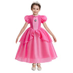 BanKids Princess Costume for Girls Dress up Outfit with Crown Gloves Earring Stars Wand 6-7 Years(P03,130CM