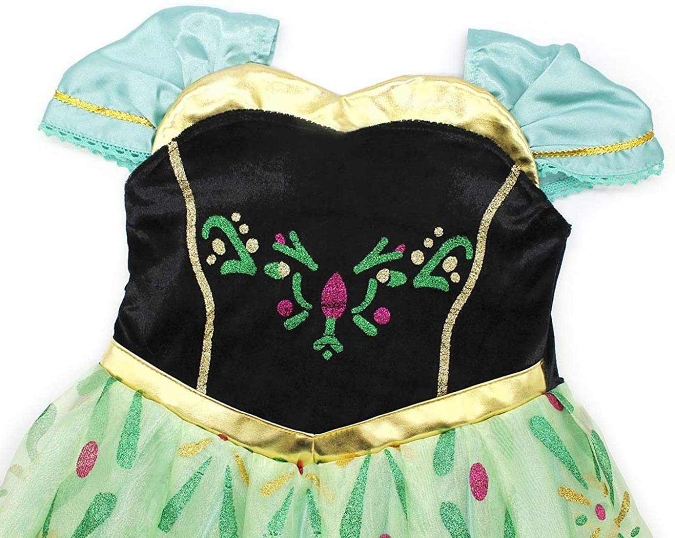 Xinfenglai Green Girls Cosplay Dress Princess Costume (7-8Years, Green)