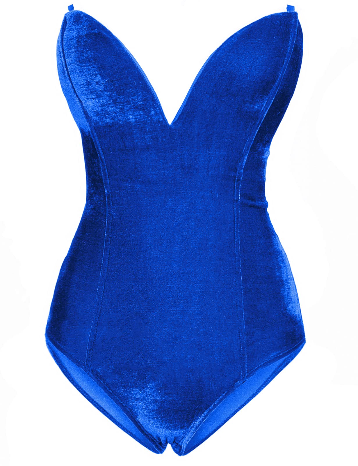 AiMiNa Anime Womens Bunny Girl Costume One Piece Bodysuit Halloween Cosplay Catsuit Bunny Headband Stockings Set(Blue XS)