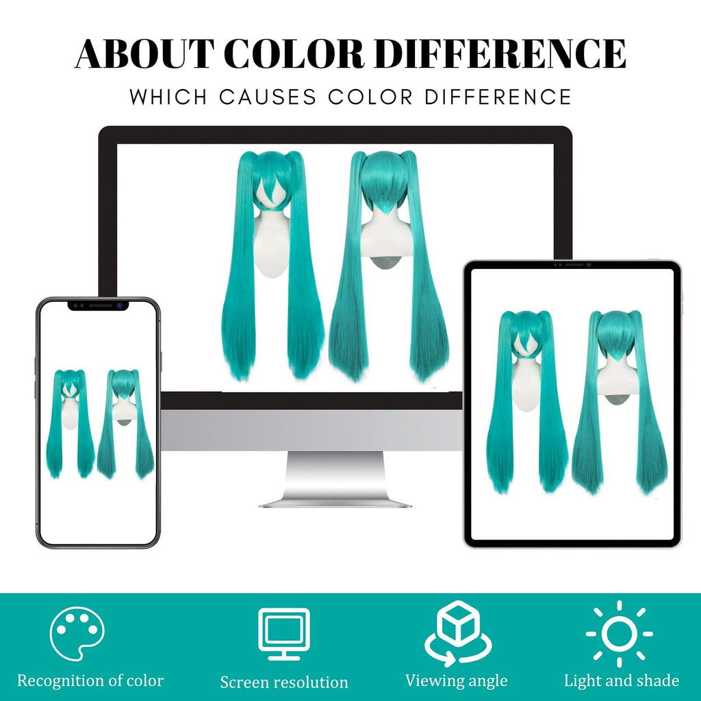 JoneTing 120CM/47inches Green Wigs【+Hair Cap】 Long Greenish Wig with 2 Ponytails for Women Long Straight Green Wigs with Bangs for Cosplay Wig Synthetic Hair for Halloween Christmas Party