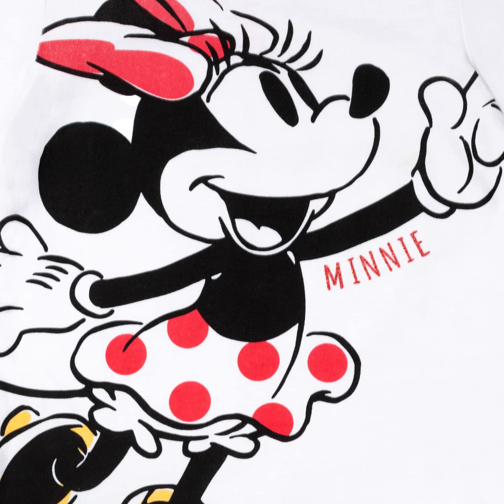 Disney Minnie Mouse Little Girls Vest Cosplay T-Shirt and Leggings 3 Piece Outfit Set 6