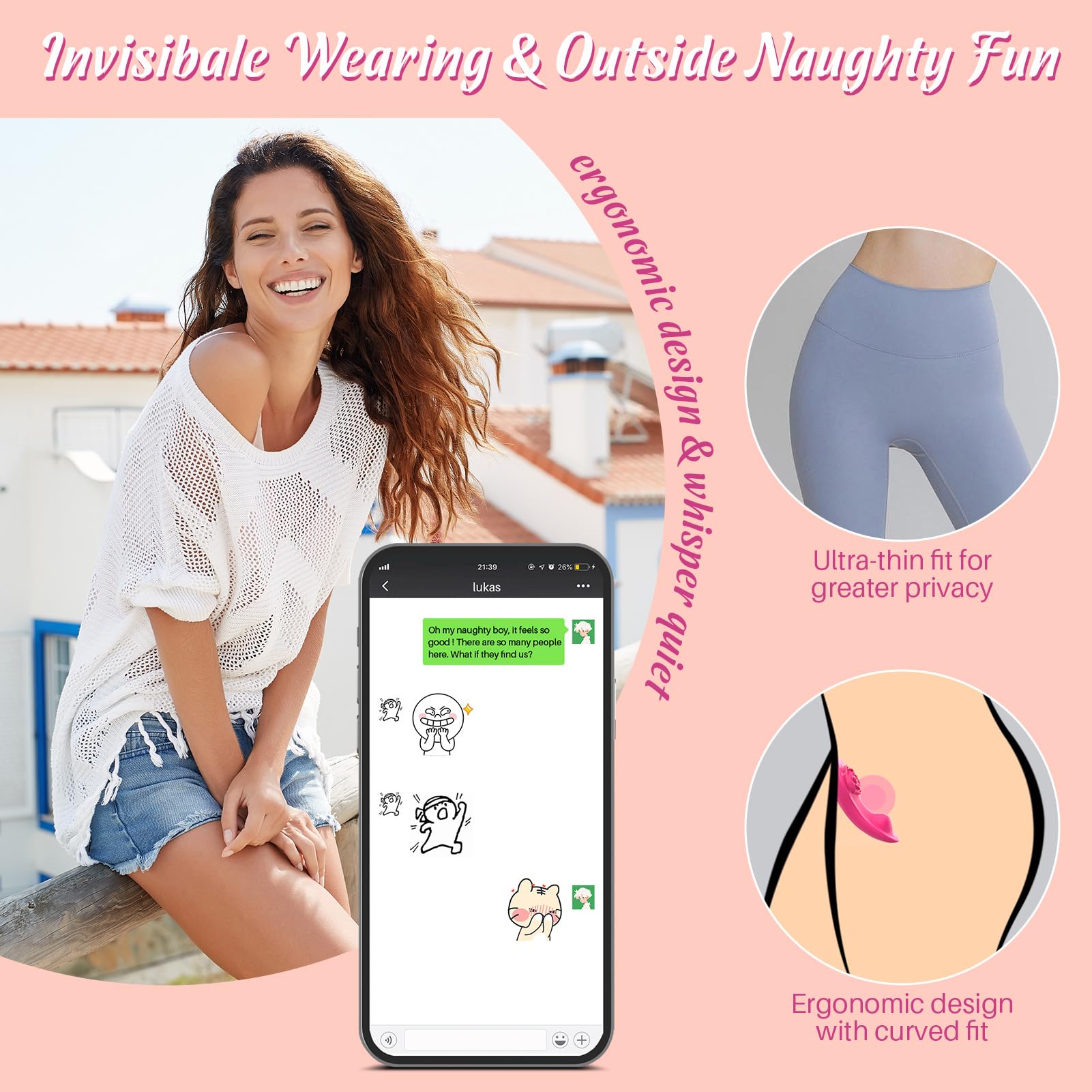 Adult Sex Toys for Women & Couples, Wearable Panty Vibrator Rose Sex Toy, 3-in-1 APP Remote Control Mini Butterfly Vibrator Clitoris G spot Vagina Stimulator with 10x2 Vibration Modes, Clit Novelties