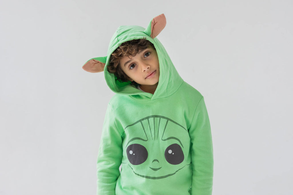 STAR WARS The Mandalorian The Child Little Boys Cosplay Hoodie Green 7-8