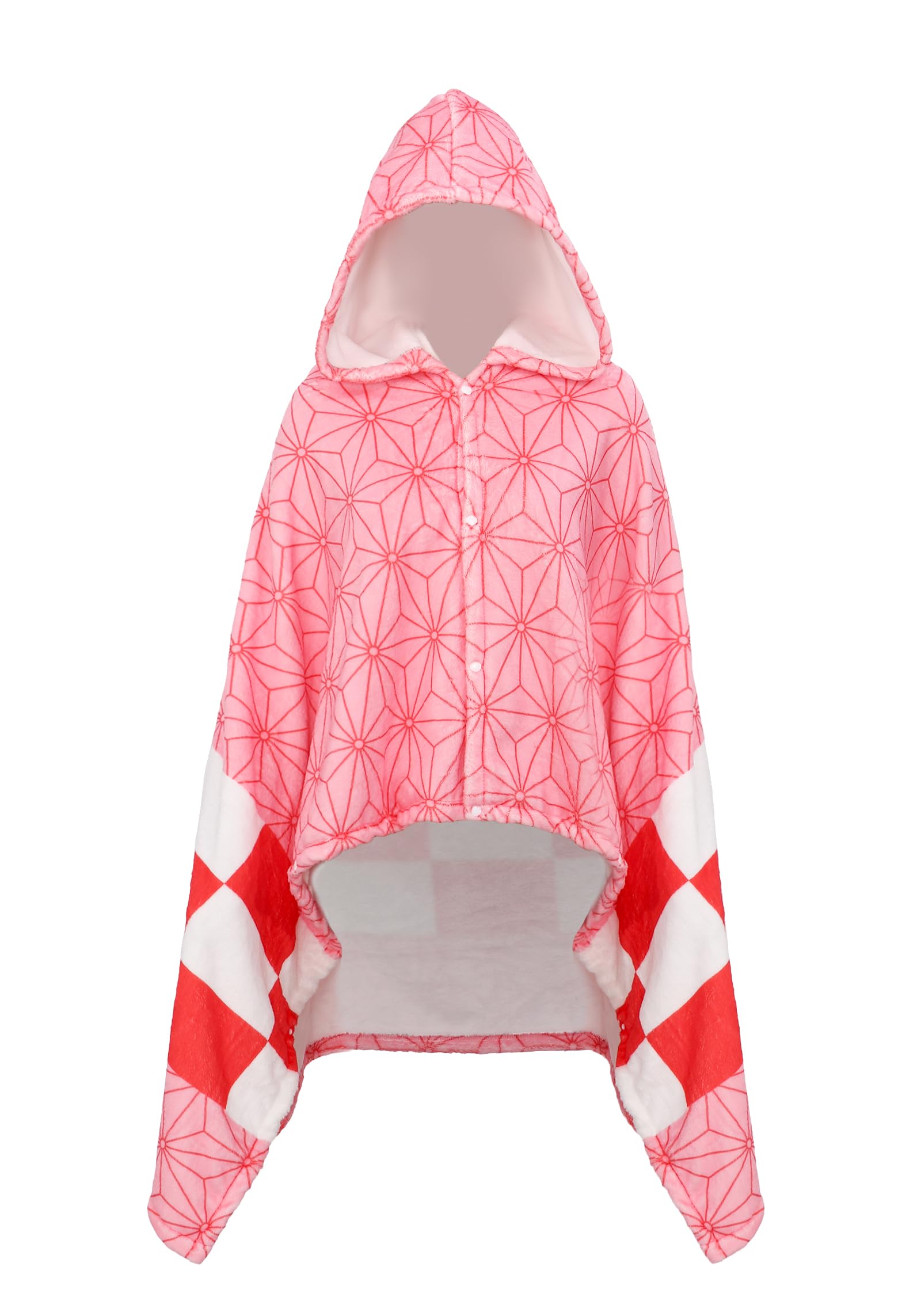 DAZCOS Anime Wearable Blanket Hooded Cosplay Hoodie Cloak Shawl Wrap Soft Blanket for Indoor Outdoor Use Halloween Party (B)