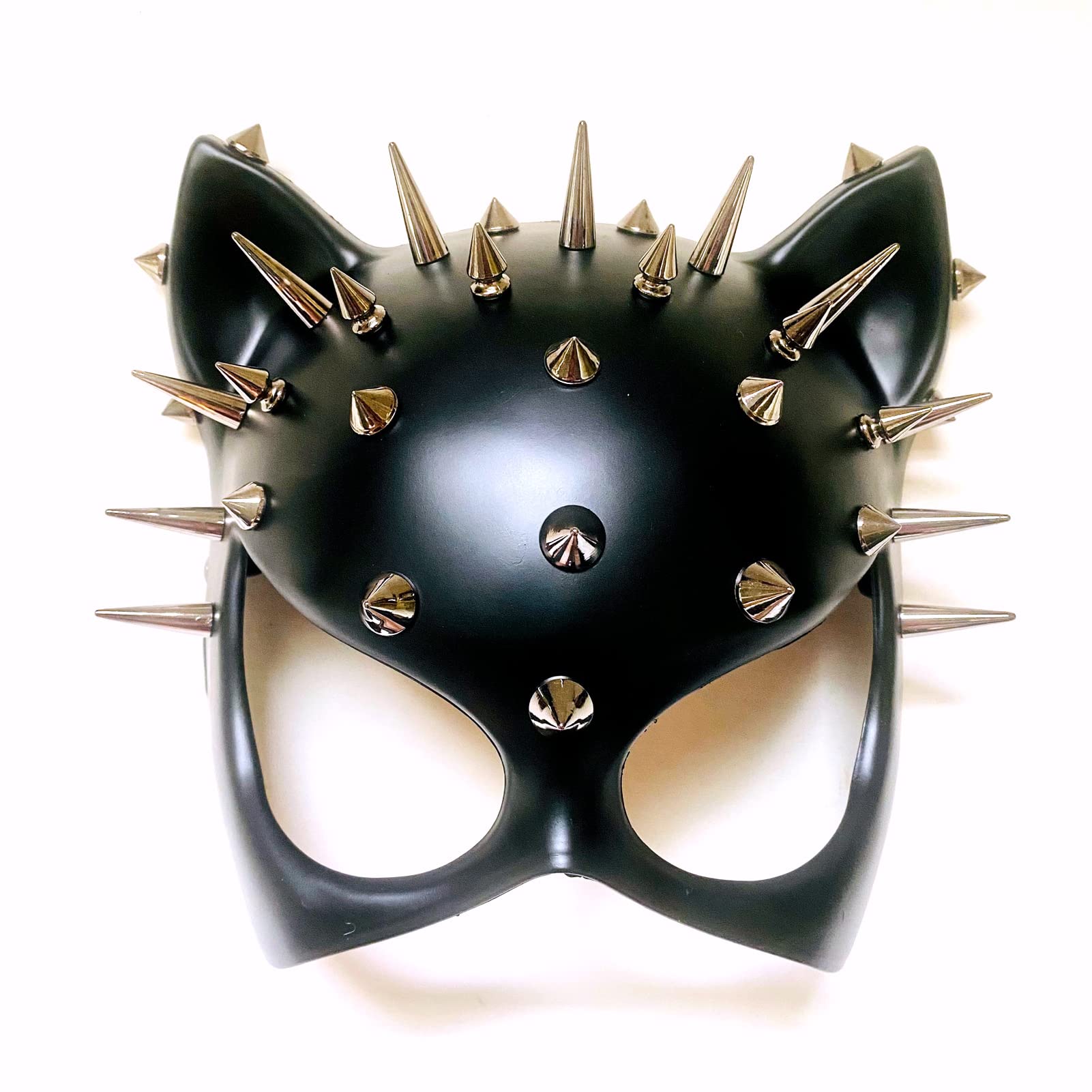 MasqStudio Red Black Cat Woman Dress up Cosplay Party Masquerade Mask Spiky Halloween (Black)