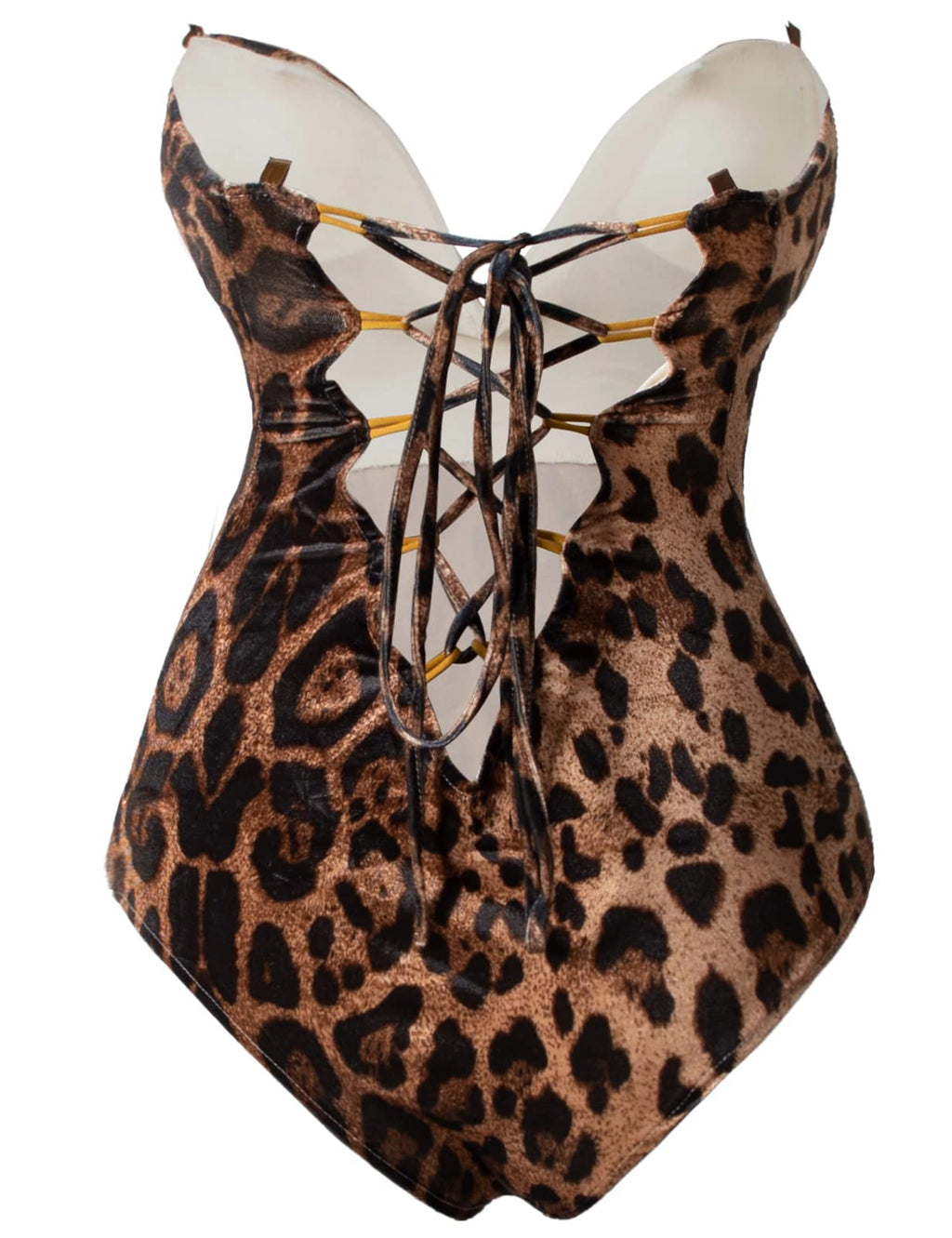 Anime Womens Bunny Girl Costume One Piece Bodysuit Halloween Cosplay Catsuit Bunny Headband Stockings Set(Leopard L)