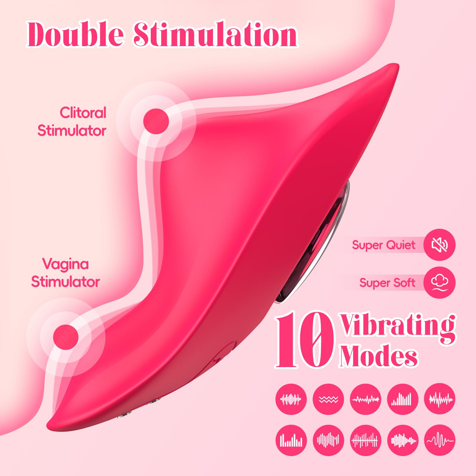 Remote Control Vibrator Couples Sex Toys, App Cellphone Wearable Couple Vibrator with Remote, Vibrating Panties with 10 Vibration Settings, Mini Bullet Vibrator for Women (Red)