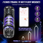 EINSEO AI Sync Male Masturbator Sex Toys for Men - Adult Toy Male Sex Toys with 7 Thrusting & 7 Rotating Modes, Pocket Pussy Hands Free Sex Machine LCD Display with Visual Window & Mounting Base